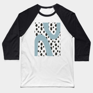 Blue dots abstract Baseball T-Shirt